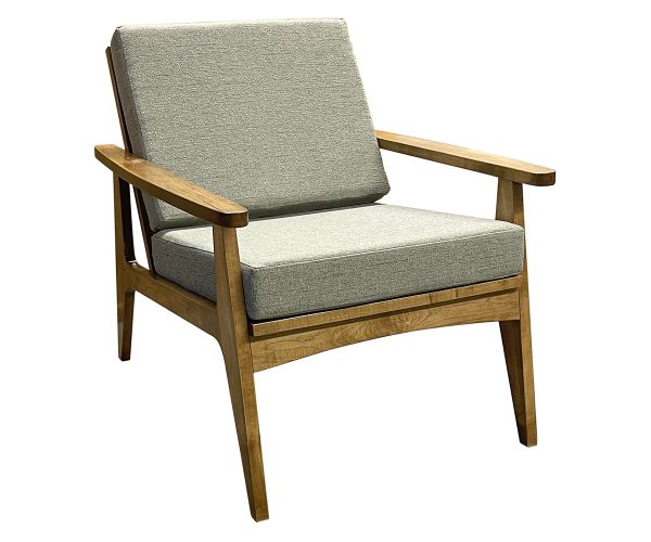 Custom Mid-Century Modern Upholstered Accent Chair.